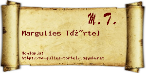 Margulies Törtel névjegykártya